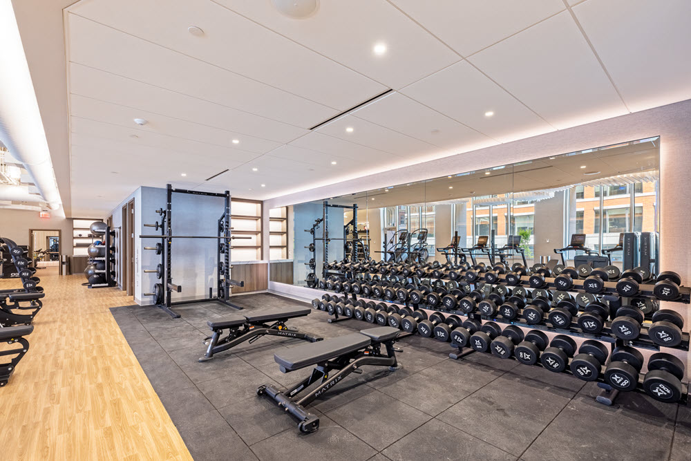 Weight room.